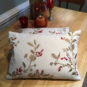Pottery Barn Christmas pillows.